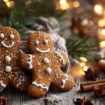 Bonhommes en pain d’épices moelleux avec décorations de Noël