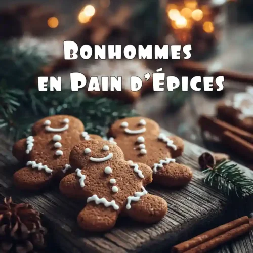 Bonhommes en pain d’épices moelleux avec décorations de Noël