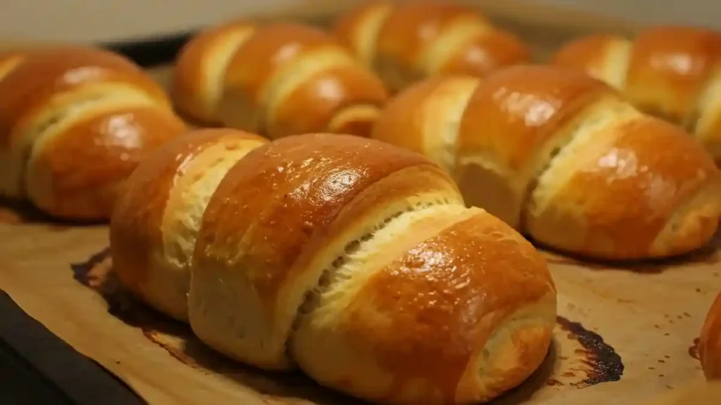 Brioches antillaises dorées à la sortie du four