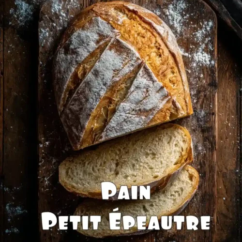Pain au petit épeautre fait maison sur planche en bois