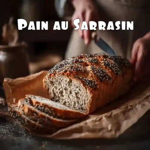 Pain au sarrasin tranché avec croûte aux graines