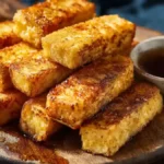 Bâtonnets de Pain perdu air fryer croustillants avec sirop d’érable