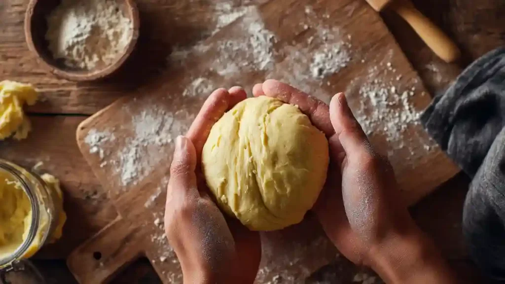 Pliage de la pâte pour une brioche chinoise