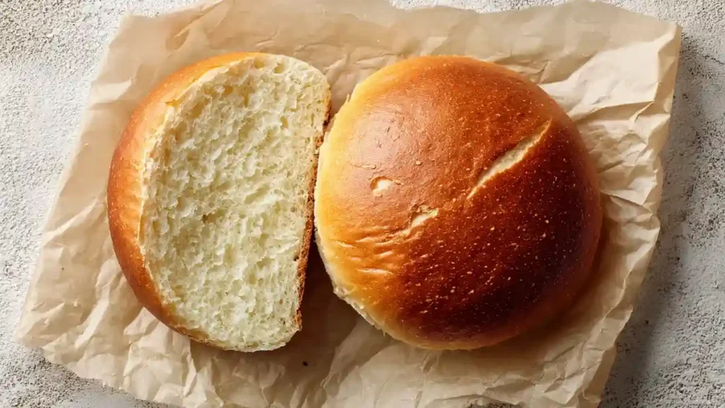 Mie légère d’un pain burger sans gluten