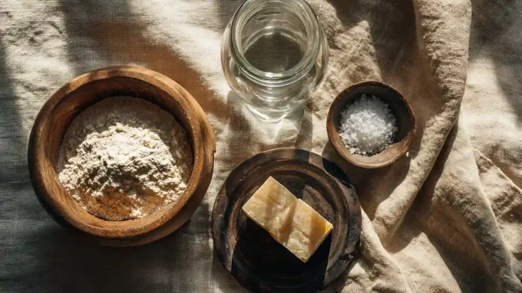 Ingrédients pour la recette de ficelle pain maison