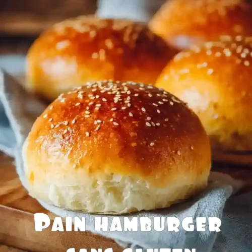 Pain hamburger sans gluten doré et moelleux