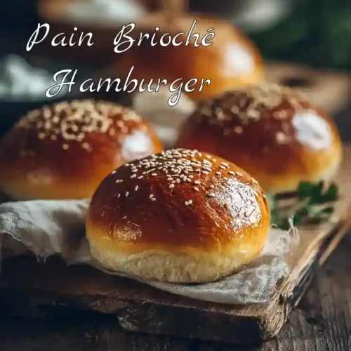Pain hamburger brioché fait maison avec graines de sésame