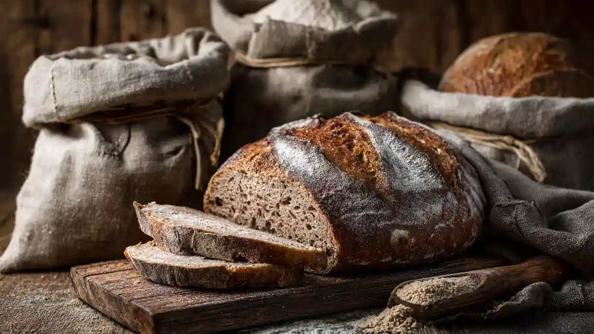 Pain maison aux farines alternatives épeautre, seigle et châtaigne