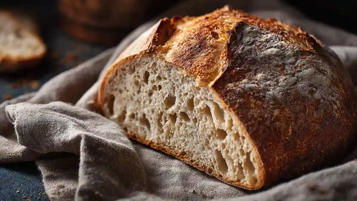 Pain au levain maison avec mie aérée