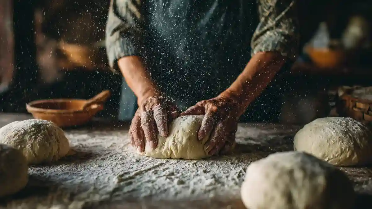 Pétrissage de pâte pour pain vapeur
