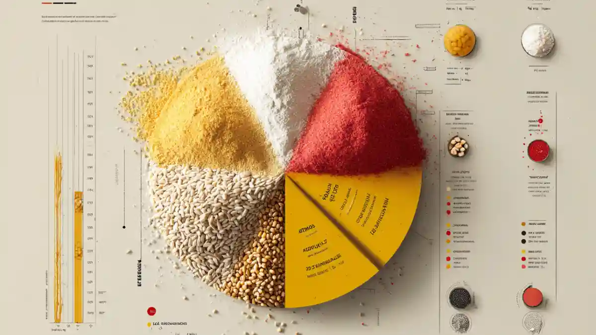 Infographie comparative farine de maïs et blé