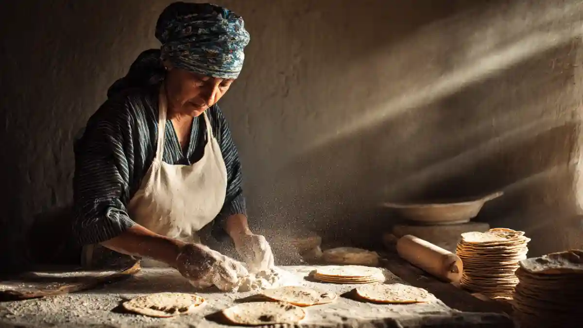 Préparation tortillas avec farine de maïs