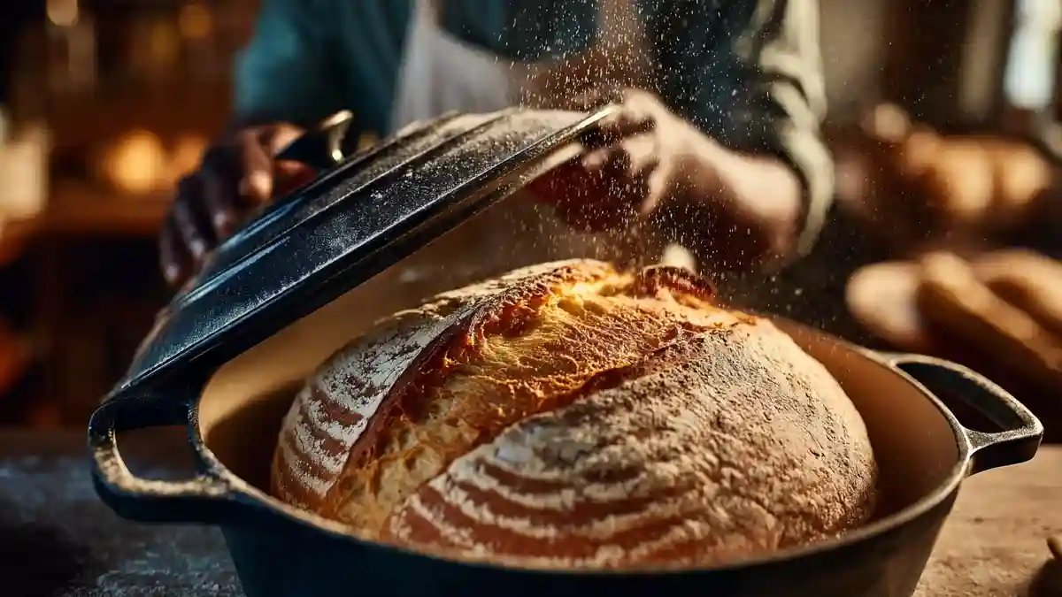 Cuisson du pain en cocotte étape par étape