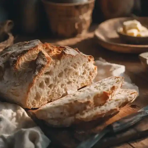 Pain en cocotte tranché avec mie aérée