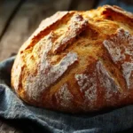 Pain khorasan artisanal avec croûte dorée