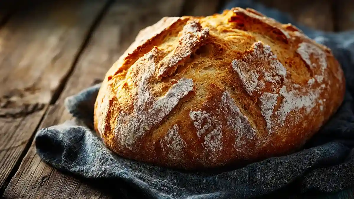 Pain khorasan artisanal avec croûte dorée