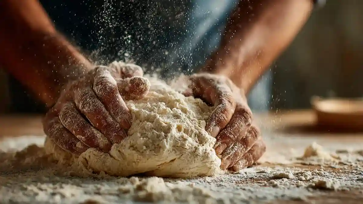 Préparation de pâte avec farine de khorasan