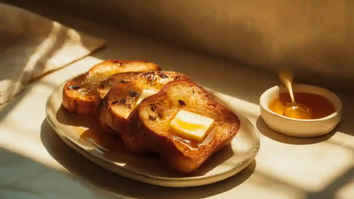 Tranches de cramique grillées au petit déjeuner