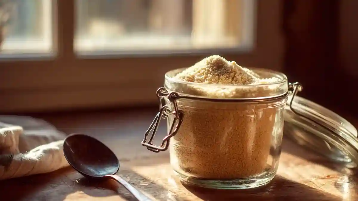 farine de soja dans un pot