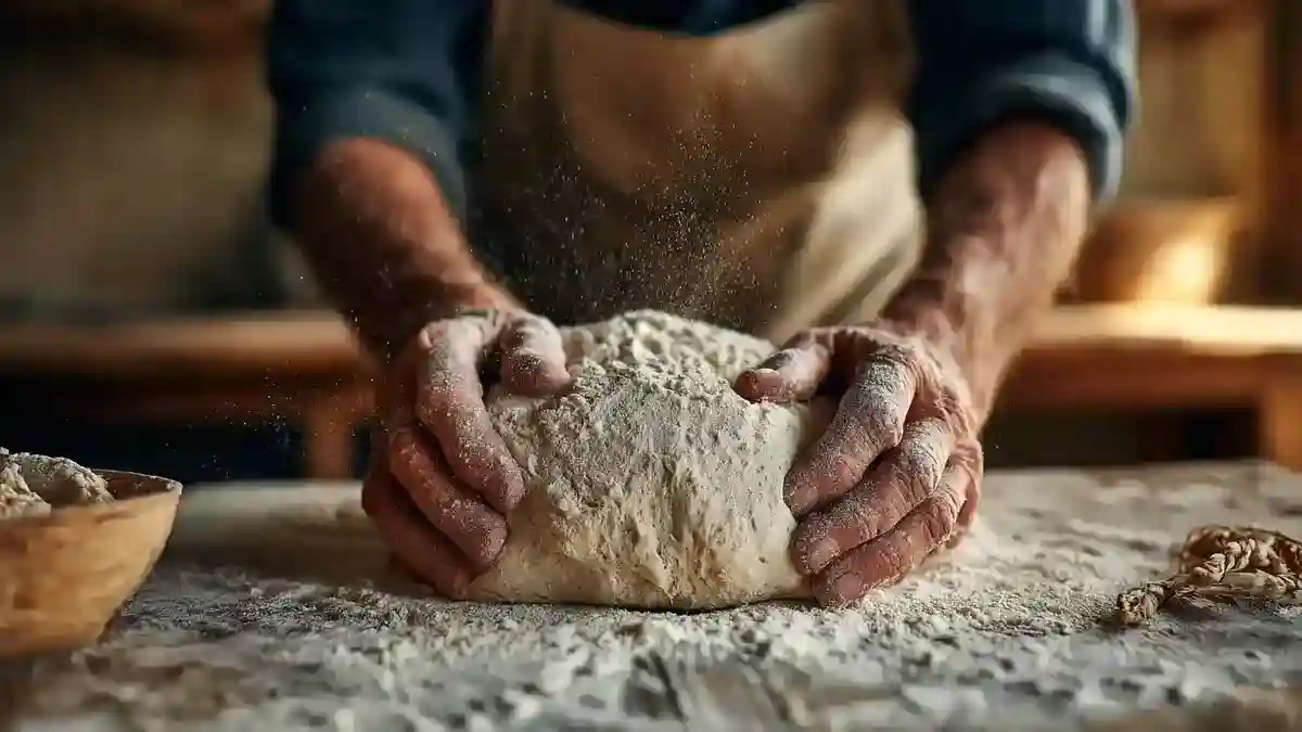 Façonnage de la pâte à pain gris