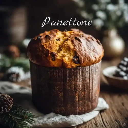 Panettone maison doré avec fruits secs