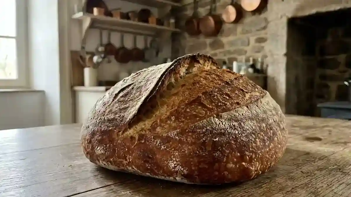 pain décongelé avec croûte croustillante