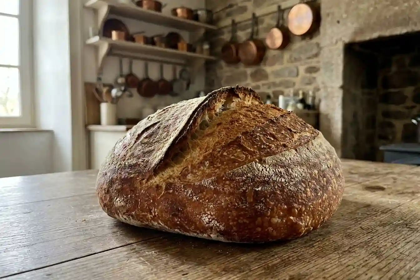 pain décongelé avec croûte croustillante