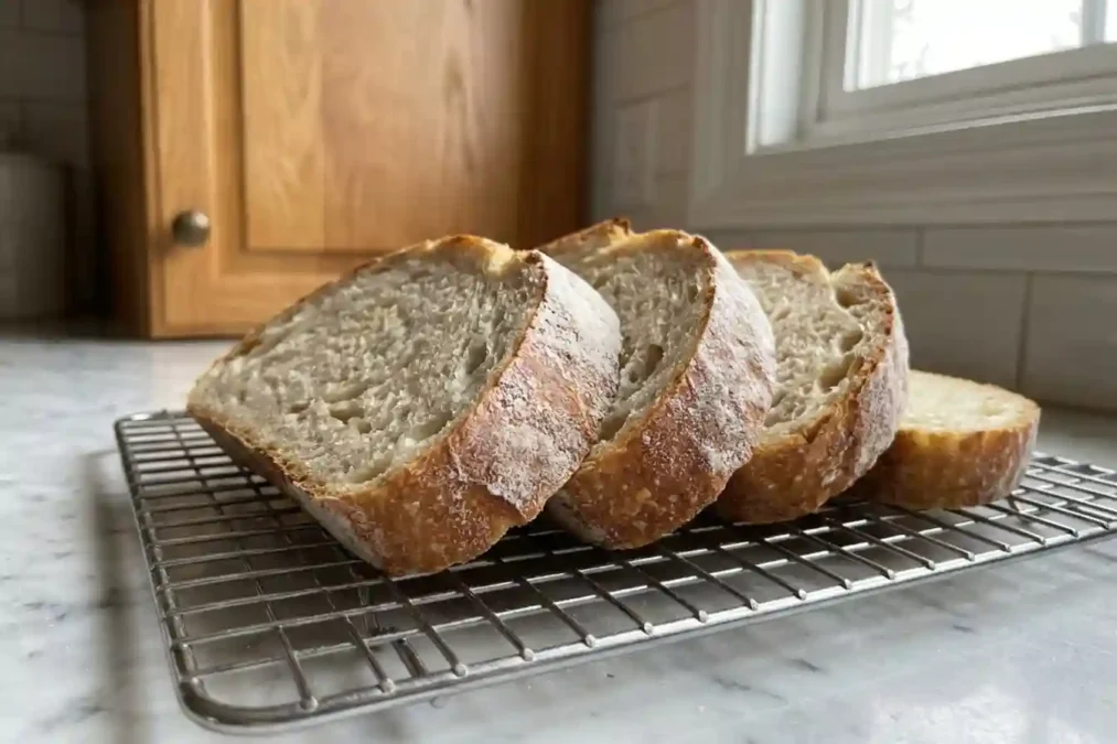 pain en cours de décongélation à température ambiante