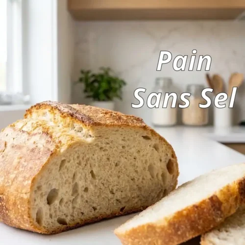 Pain sans sel tranché montrant une mie souple sous une croûte dorée