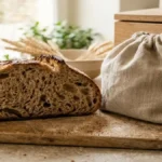 Miche de pain tranchée avec plusieurs solutions de conservation