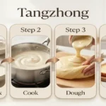 Méthode tangzhong en 4 étapes, de la farine et du lait au pain moelleux