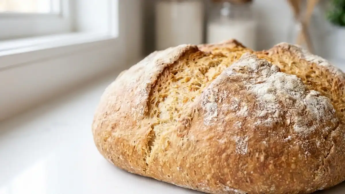 Soda bread recette traditionnelle avec croûte dorée et incision en croix