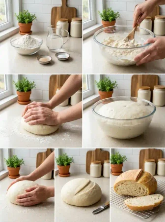 Six étapes pour préparer un pain blanc maison